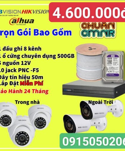 Trọn bộ  5 camera  2.0mpx