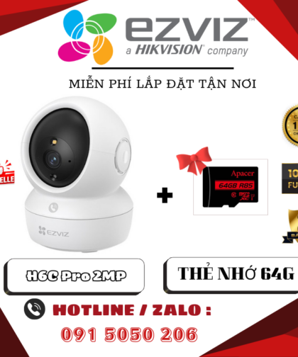 🌟 COMBO CAMERA WIFI EZVIZ H6C PRO 2MP – GỌI ĐIỆN TRỰC TIẾP, QUAY QUÉT TOÀN CẢNH, NHÌN ĐÊM FULL MÀU!