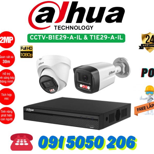 🔐 GIÁM SÁT AN NINH HIỆU QUẢ VỚI HỆ THỐNG 2 CAMERA DAHUA CAO CẤP – TIẾT KIỆM, HIỆU QUẢ, BỀN BỈ