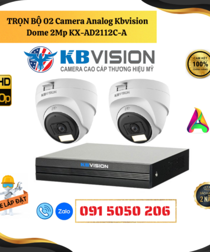 GÓI LẮP ĐẶT 02 CAMERA DOME HDCVI 2.0MP FULL COLOR – QUAN SÁT CÓ MÀU BAN ĐÊM – LẮP ĐẶT TRỌN GÓI