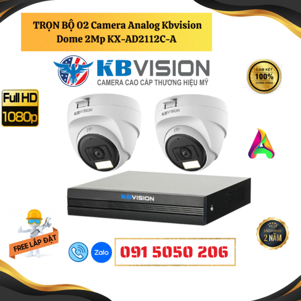 GÓI LẮP ĐẶT 02 CAMERA DOME HDCVI 2.0MP FULL COLOR – QUAN SÁT CÓ MÀU BAN ĐÊM – LẮP ĐẶT TRỌN GÓI