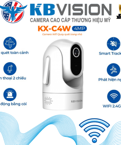 Camera wifi quay quét không điểm mù 4MP KBVISION KX-C4W