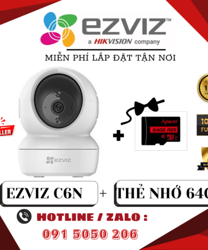 🔥 COMBO CAMERA EZVIZ CHÍNH HÃNG – LẮP ĐẶT TẬN NƠI – TẶNG NGAY THẺ NHỚ 64GB 🎁