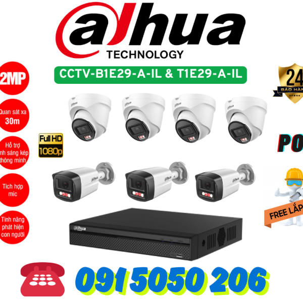 🌟Trọn Gói Lắp Đặt 07 Camera Giám Sát Trọn Gói – Giá Hợp Lý, Thi Công Chuyên Nghiệp – Ghi Hình Mượt, Xem Từ Xa Mọi Lúc Mọi Nơi