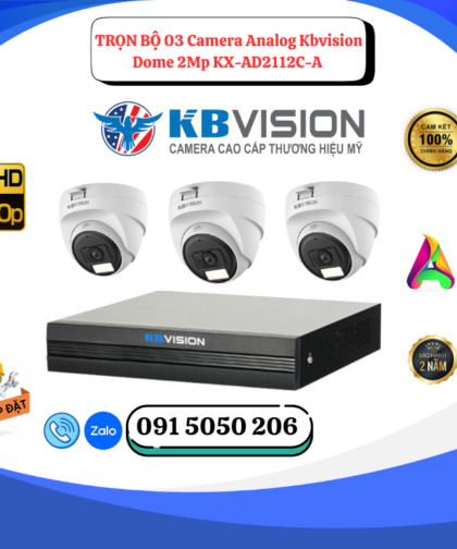 📸 GÓI LẮP ĐẶT 03 CAMERA DOME HDCVI FULL COLOR 2.0MP – HÌNH MÀU CẢ BAN ĐÊM – TRỌN GÓI CHUYÊN NGHIỆP