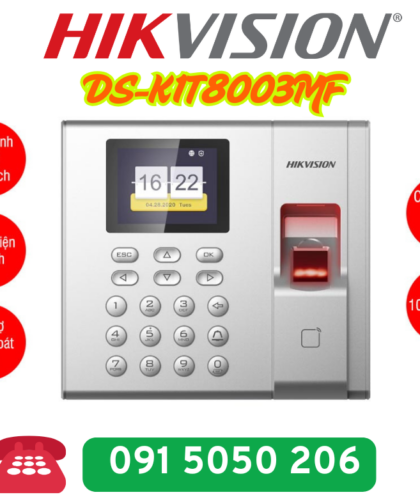Máy chấm công vân tay - thẻ từ mifare HIKVISION DS-K1T8003MF