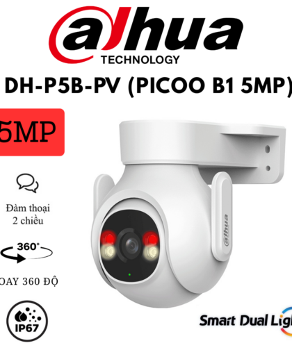 Camera Wifi Quay Quét 5MP Dahua DH-P5B-PV (PICOO B1 5MP) Tích hợp loa, mic