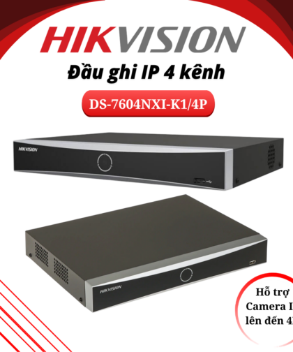 Đầu ghi  IP 4 kênh HIKVISION DS-7604NXI-K1/4P
