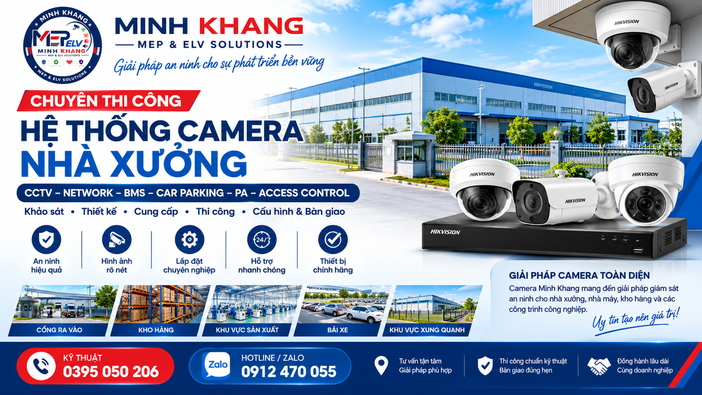 Kinh Nghiệm Lắp Đặt Camera Nhà Xưởng: Vị Trí, Loại Camera & Chi Phí