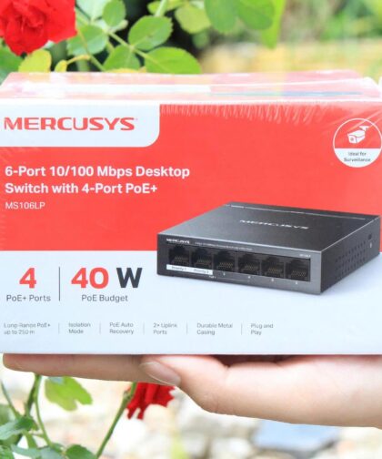 Switch Chia Mạng Mercusys MS106LP (6 cổng 10/100Mbps với 4 cổng PoE+, Chính Hãng)
